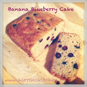 banana blueberry cake