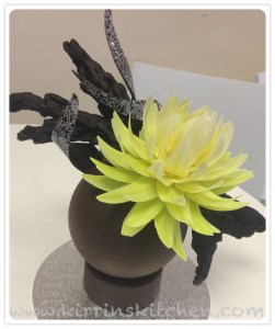 Choc flower sculpture